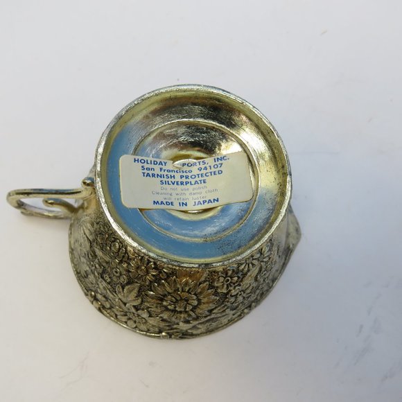 VTG Holiday Imports Silver Plate Japan Creamer & Sugar Set. - Picture 11 of 14